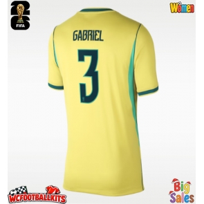 Brazil Gabriel Magalhaes #3 Replica Home Stadium Shirt for Women World Cup 2026 Short Sleeve